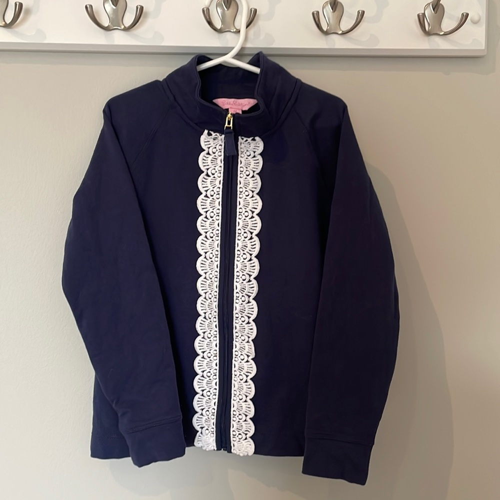 Lilly Pulitzer Girls Zip Front Shirt